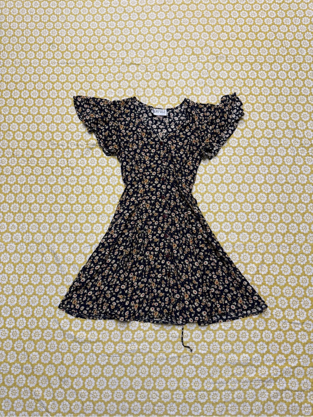 Vintage Grunge Rampage Floral Midi Dress